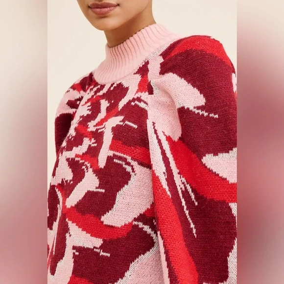 Farm Rio Flower Knit Mini Dress, Multi Color, Size Medium - Picture 4 of 15